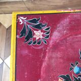 Table basse boho bois et peinture main