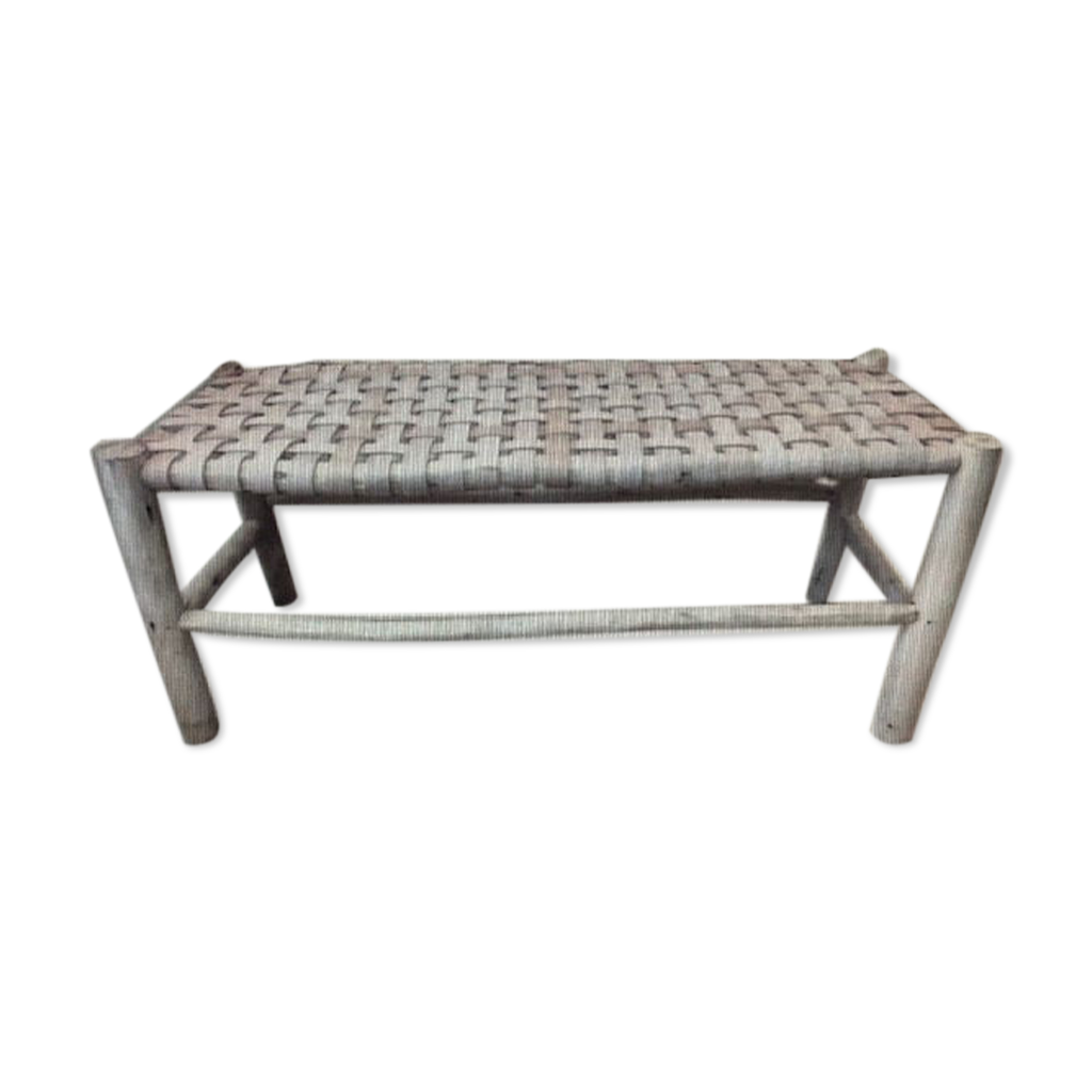 banc-beldi-traditionnel-marocain-en-cuir-et-bois-selency