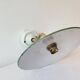 Swan neck wall light in enameled sheet metal