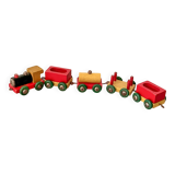 Small wooden train by Clairbois, vintage toy
