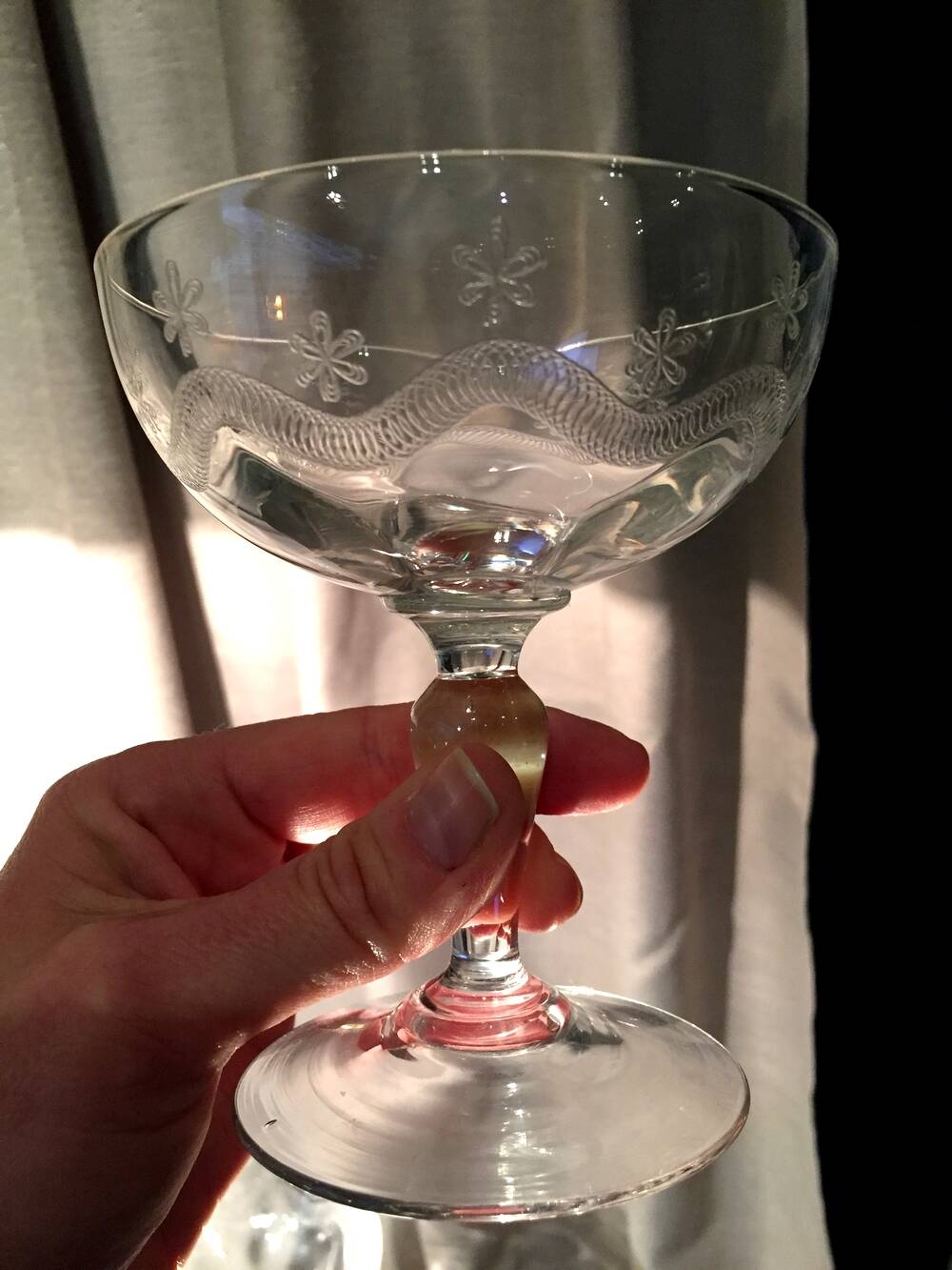 Set of 3 vierzon crystal glasses emma model 1930 1940