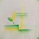 Dish in faience villeroy & boch green and yellow