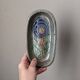 Handmade ceramics with floral decoration, Scandinavian decor.