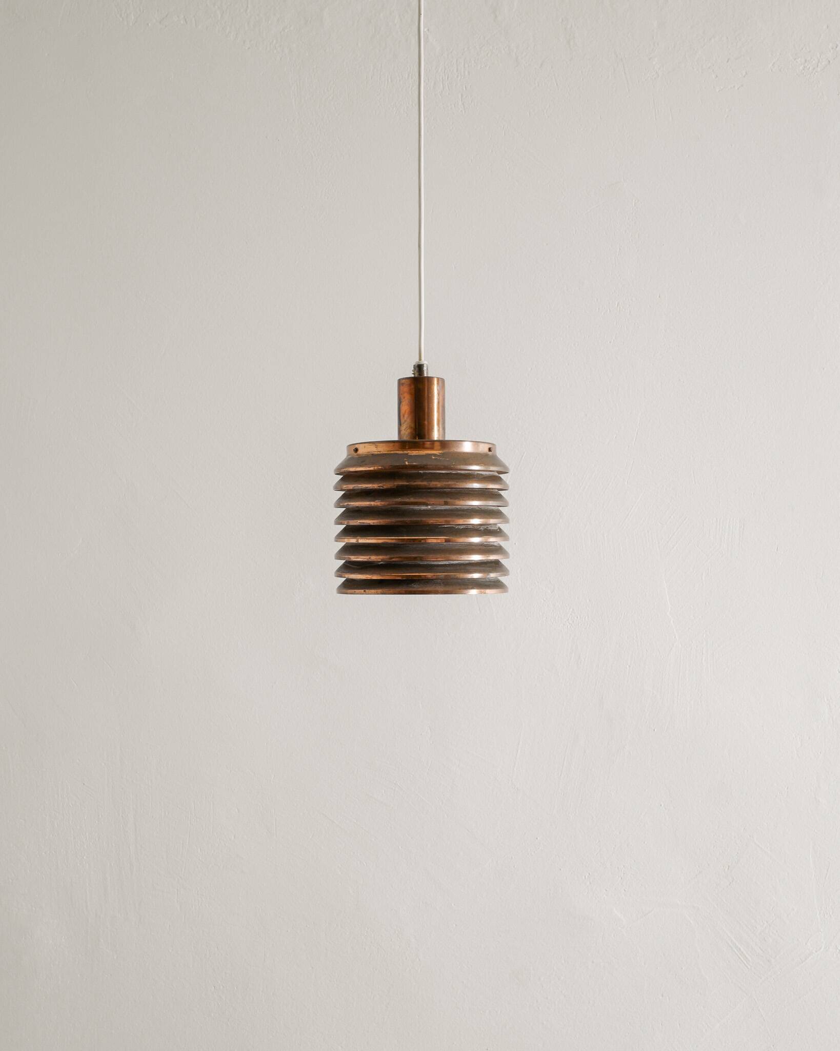Swedish Mid Century Copper Ceiling Lamp by Hans-Agne Jakobsson, 1950s