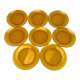 8 flat plates Duralex amber glass 70s