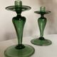 Pair of blown glass candlesticks 1960
