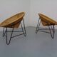 Mid-Century German Bamboo Chairs, 1960s, Set of 2