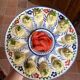 Plat à huîtres peint à la main