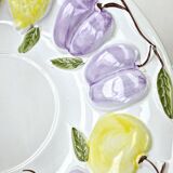 Vintage Fruit Slush Salad Bowl Grape Lemon Apple Pear Plum