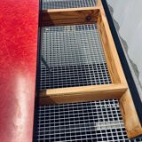 Vintage red formica table from the 60s with extensions