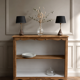 Old oak library with pearl grey interior.
