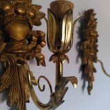 Pair of carved giltwood sconces, Italy