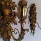 Paire d'appliques en bois doré sculpté, Italie