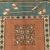 5x8 Shades Of Copper Green Vintage Oushak Rug, 146x227Cm SKU 24356