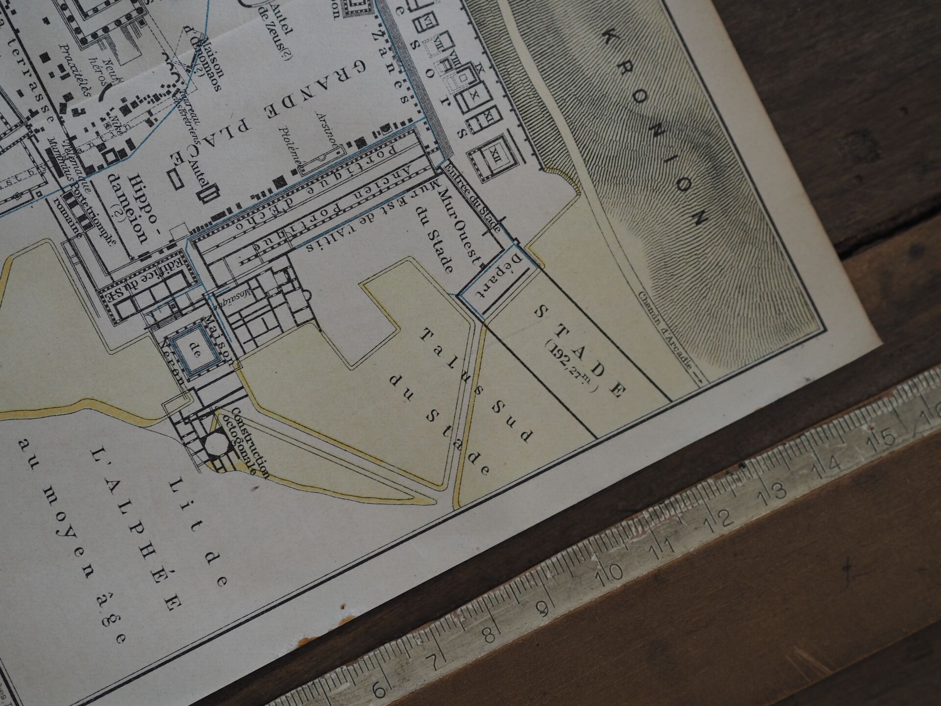 Sanctuary of Olympia, Greece, original plan printed in 1910.