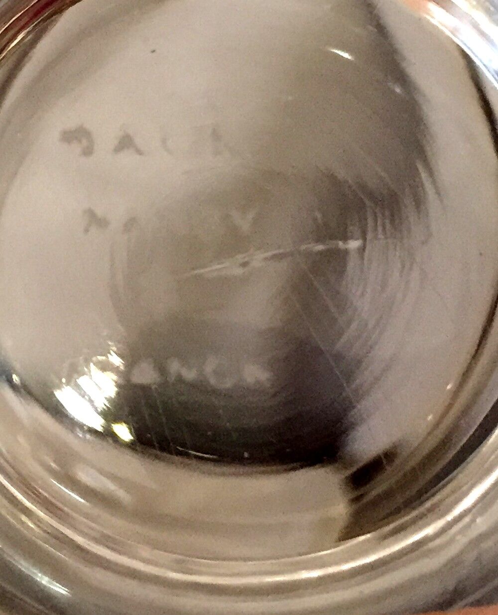 Suite of 4 champagne glasses or ice cream cup daum nancy croix de lorraine france