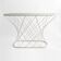 White Twisted Console 1980s  Noguchi Style USA Mid Century Oval