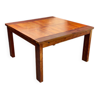 Extendable dining table in solid acacia 190cm