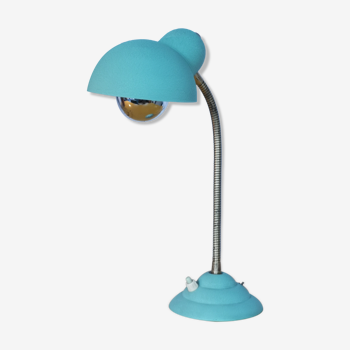 Turquoise flexible casserole lamp, 1960