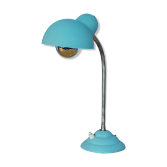 Turquoise flexible casserole lamp, 1960