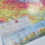 Old map of the Pyrenees from 1928