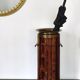 Vintage Florentine umbrella stand made of reclaimed wood and brass.