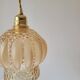 Amber molded glass pendant lamp