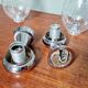 Pair of blown glass and chrome-plated metal wall lights, 1970s