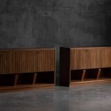 Modernist slatted credenza, Italy, 1960s
