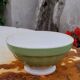 Green earthenware bowl