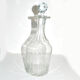 Old-time bistrot crystal carafe cut with flat ribs 1900
