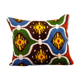 Ikat velvet pillow cover