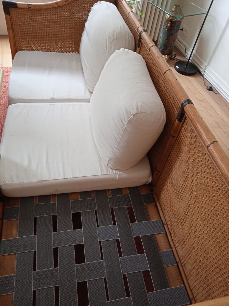 Bamboo & cannage sofa