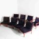 Ensemble XL de 8 chaises longues vintage, Belgique 1960