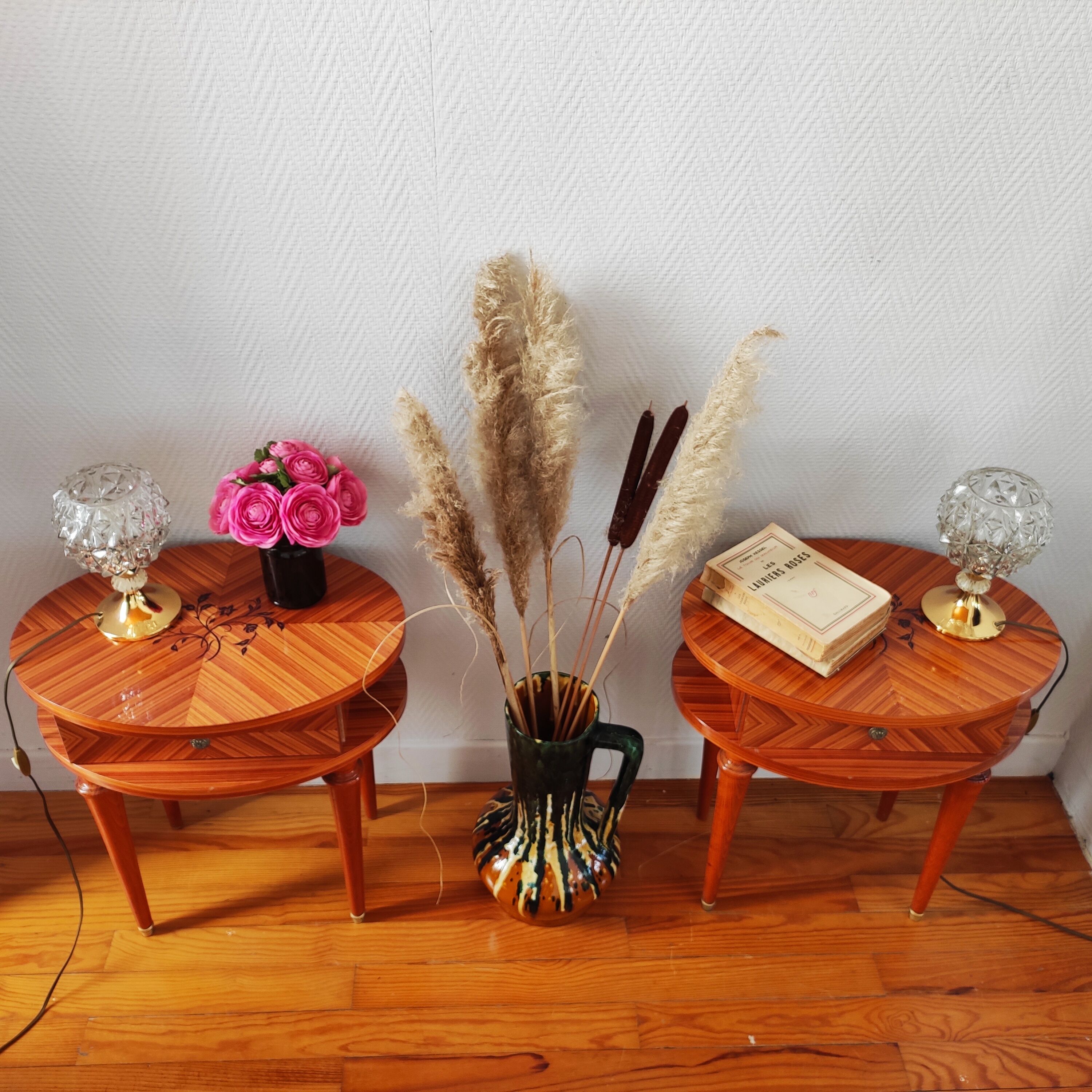 Pair of vintage bedside tables