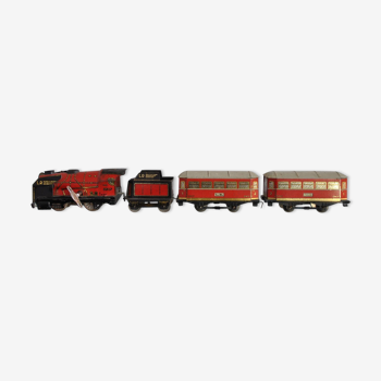Locomotive jouet tôle litho marque LR à ressort