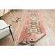 1970s Turkish Oushak Handmade Wool Cotton Orange Runner Rug 82x366