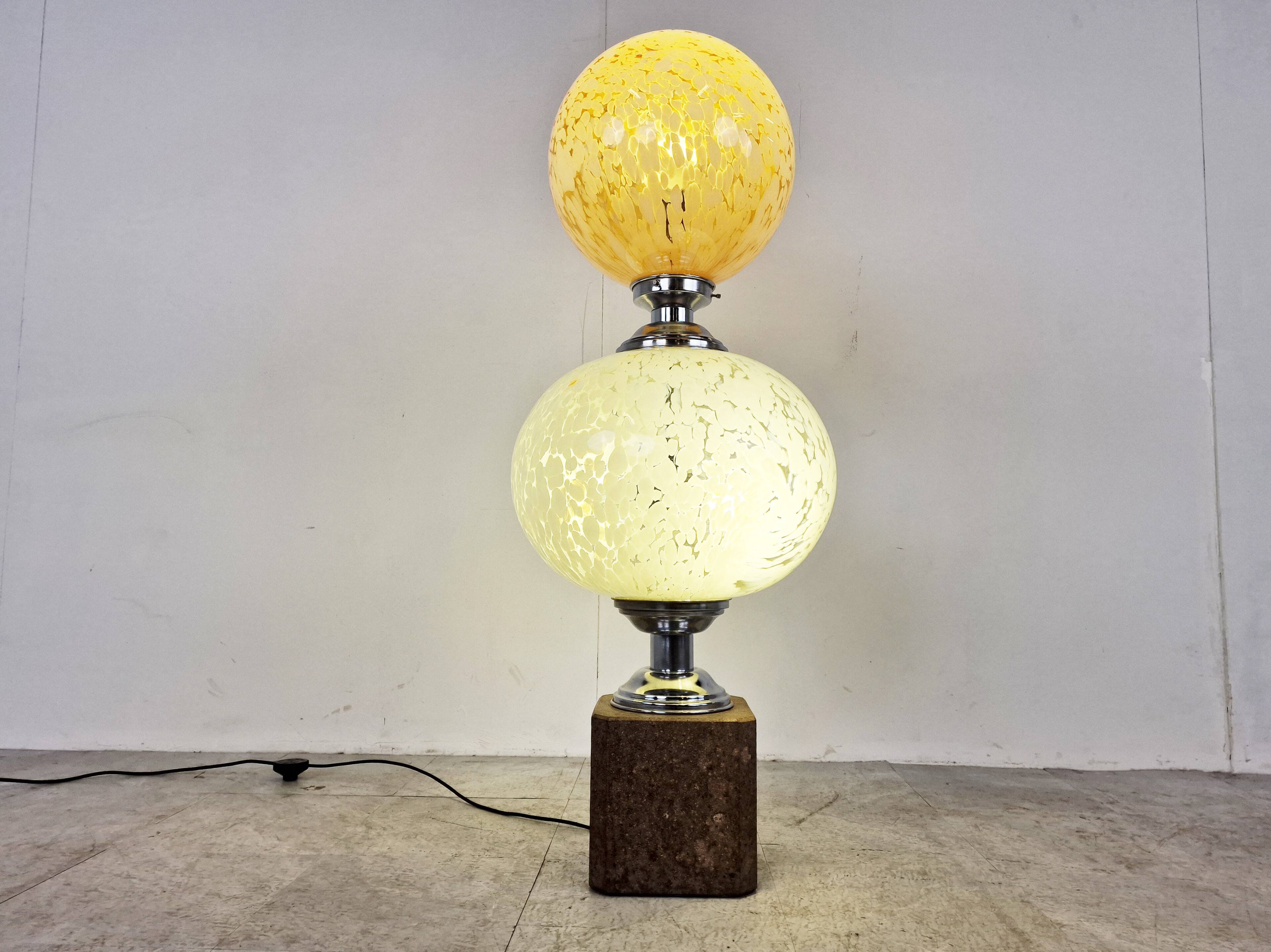 Vintage Mazzega floor lamp with marble, 1960s