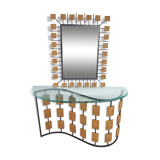 Console and mirror by Mario Giani, 1970s