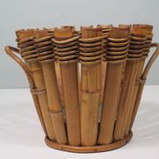 Bamboo cache pot/jardinère French 1950-1960