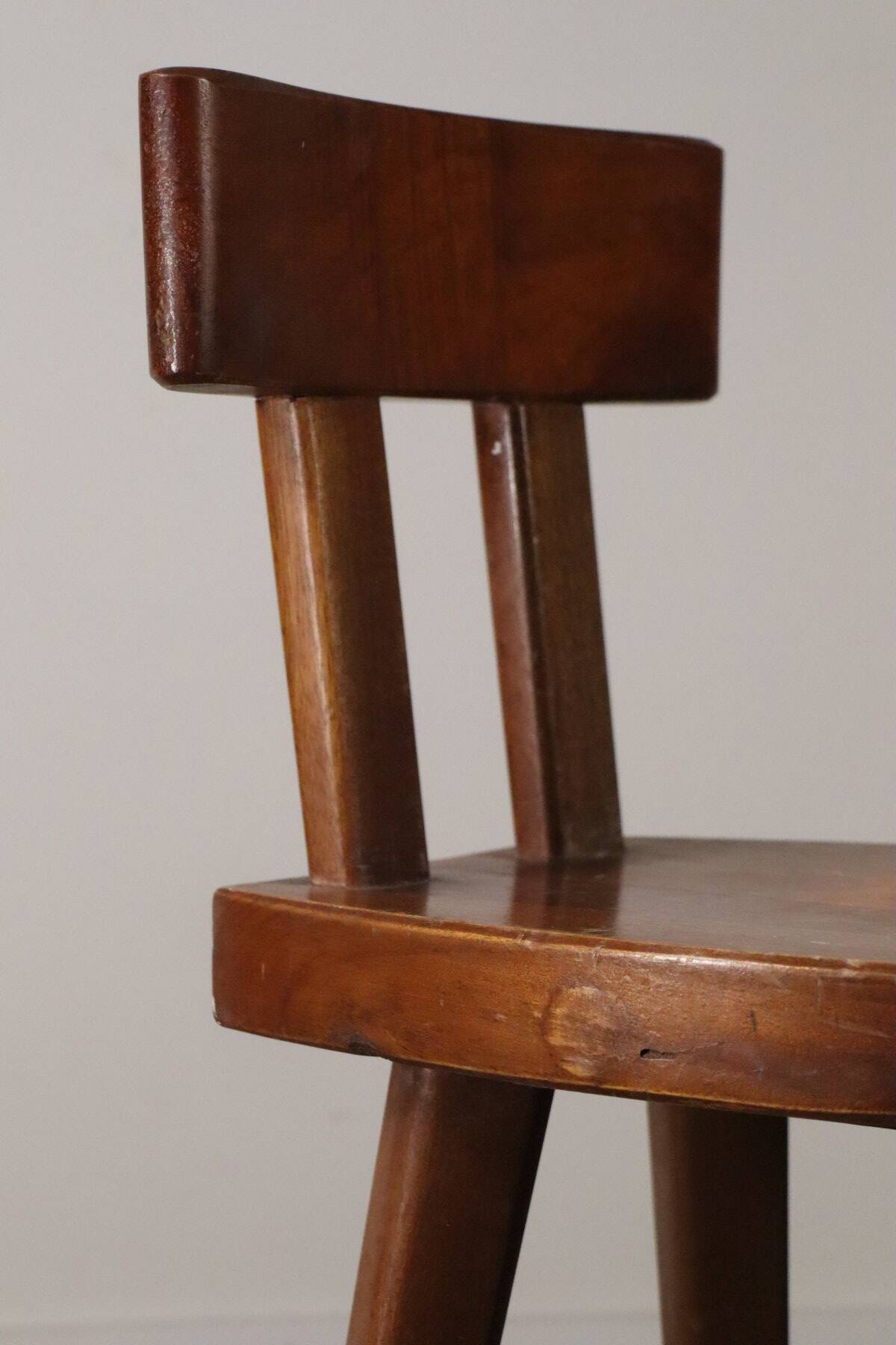 Chaise en acajou par Christian Durupt - Méribel - 1960