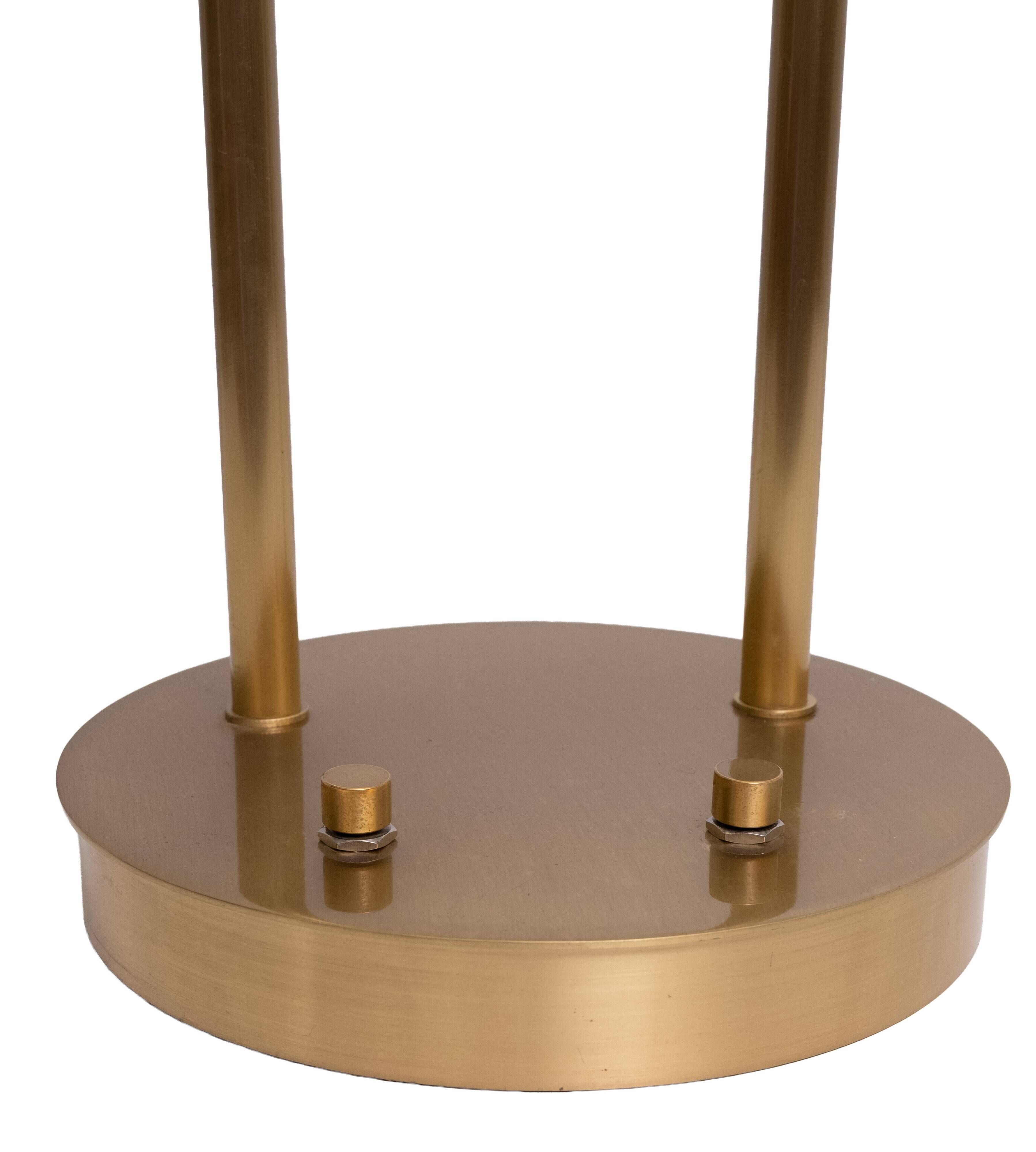 Stunning Ben Demmers Brass double l table lamp 1980s