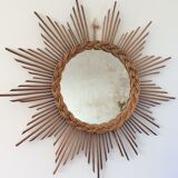 Rattan sun mirror from the 50/60s