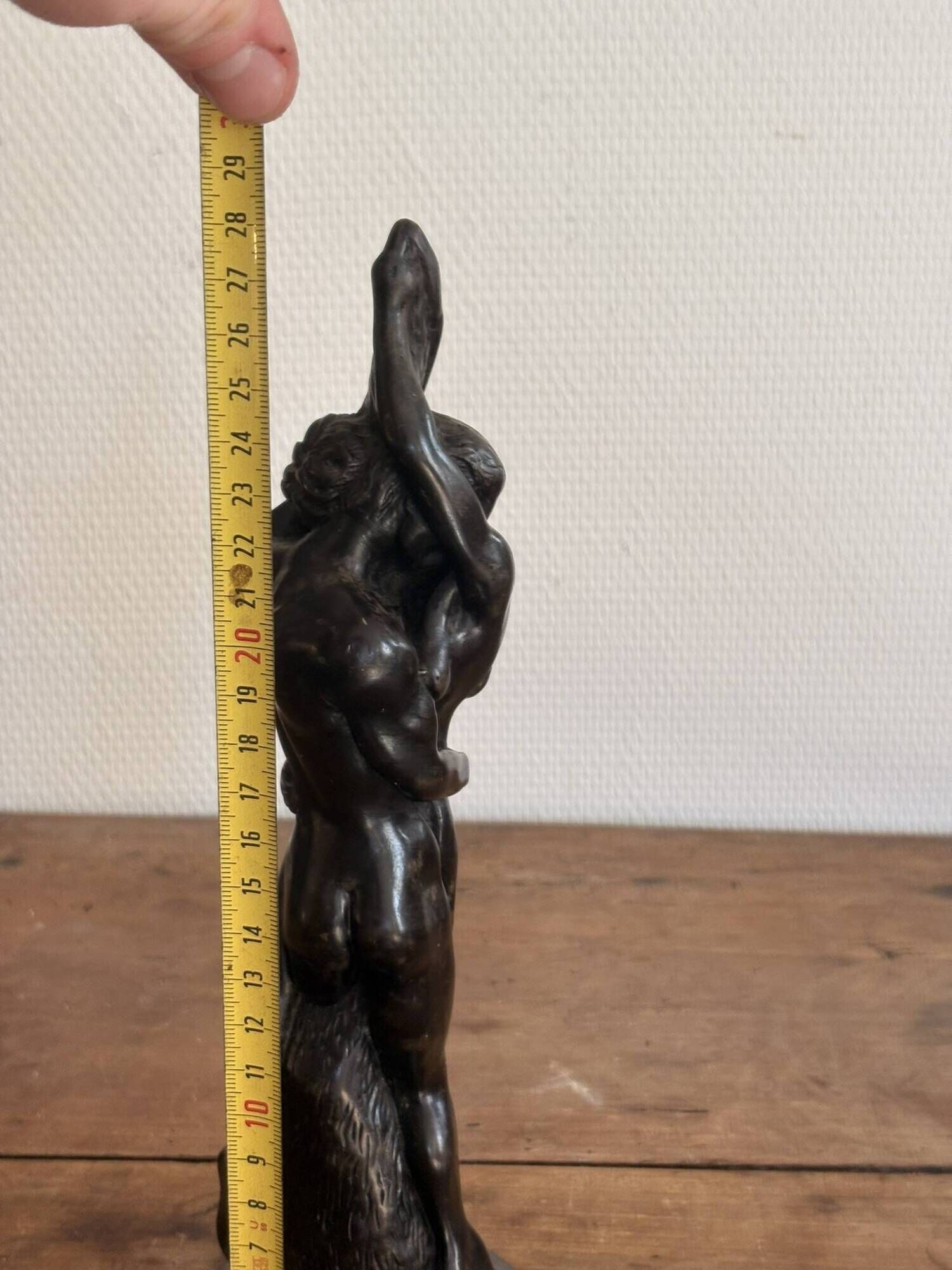 Resin Sculpture Figurine Couple Kissing Art Deco Female Nude Erotic
