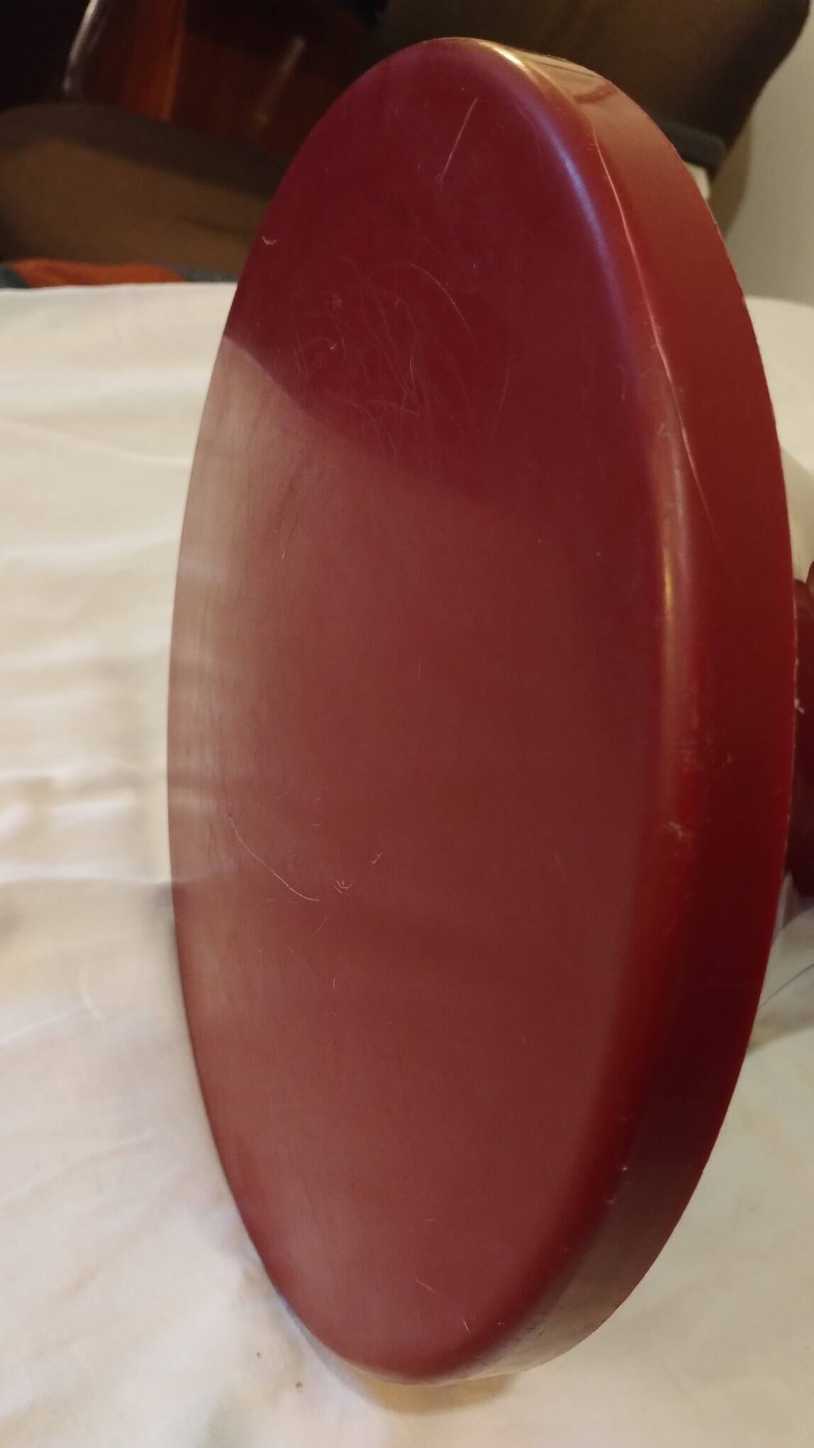 Burgundy red tam tam stool stamp