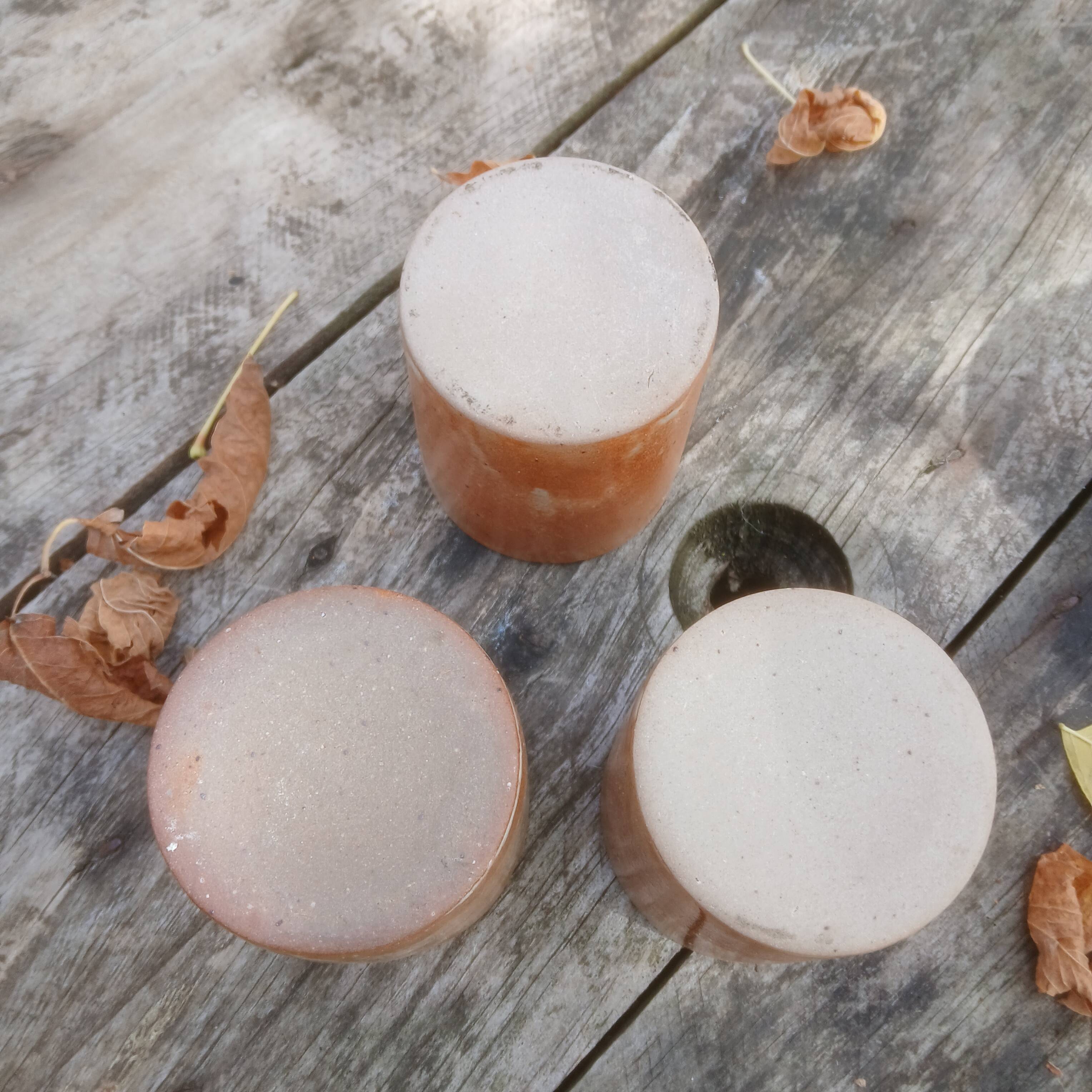 Vintage and rustic stoneware mug set