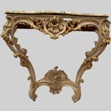 Carved console Louis XV style painted and gilded wood XX century