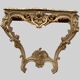 Carved console Louis XV style painted and gilded wood XX century