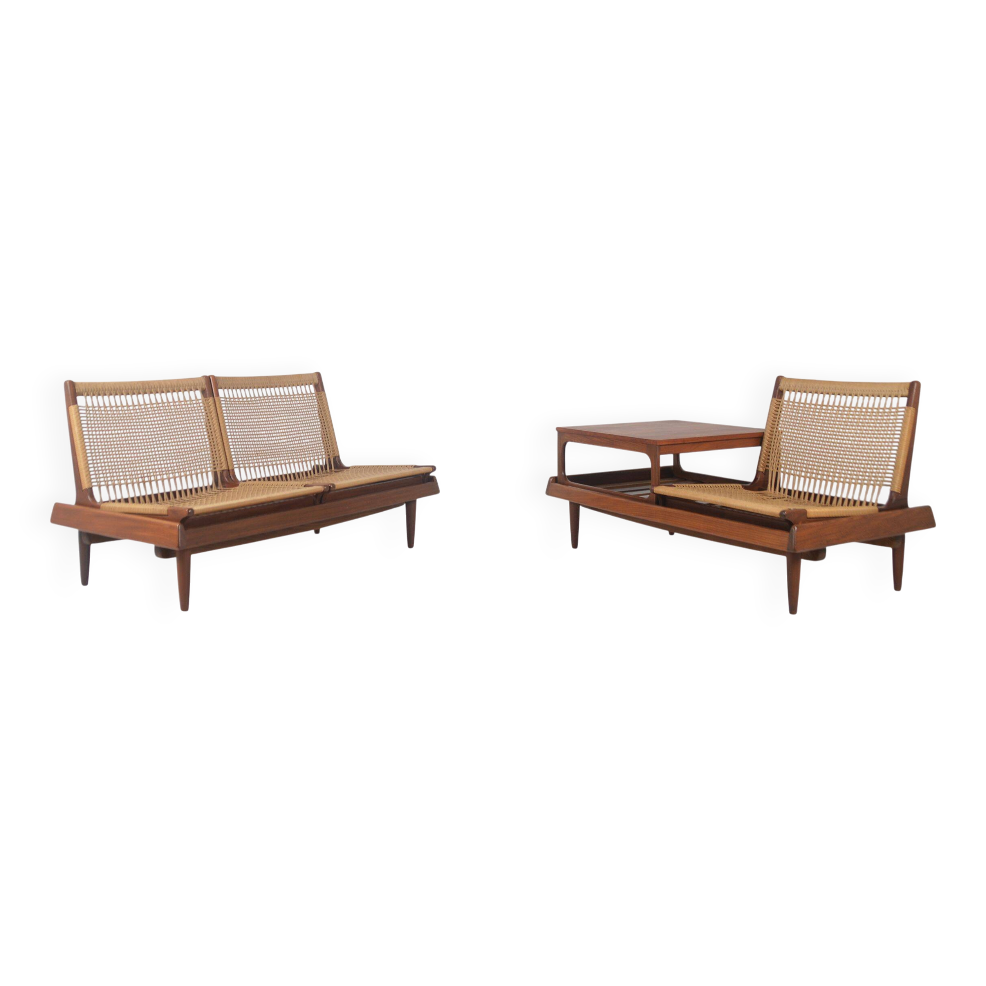 Set of Danish armchairs TV161 designed by Hans Olsen for Bramin, 1950s