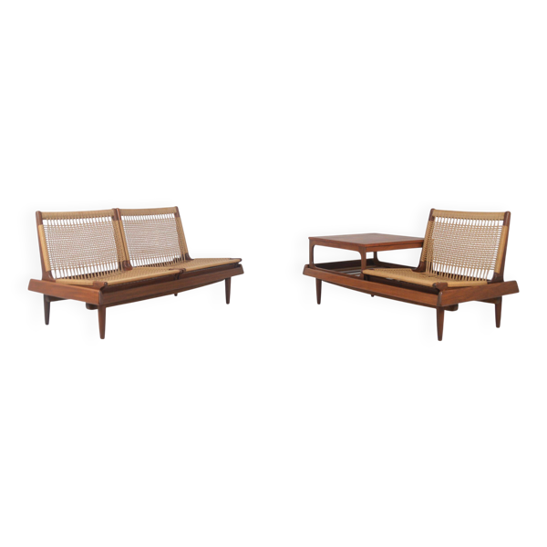 Ensemble de fauteuils danois TV161 conçu par Hans Olsen pour Bramin, années 1950.